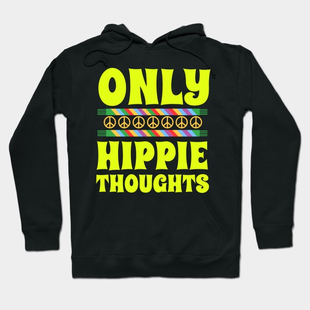 Hippie Peace Love Hoodie by PixelArt